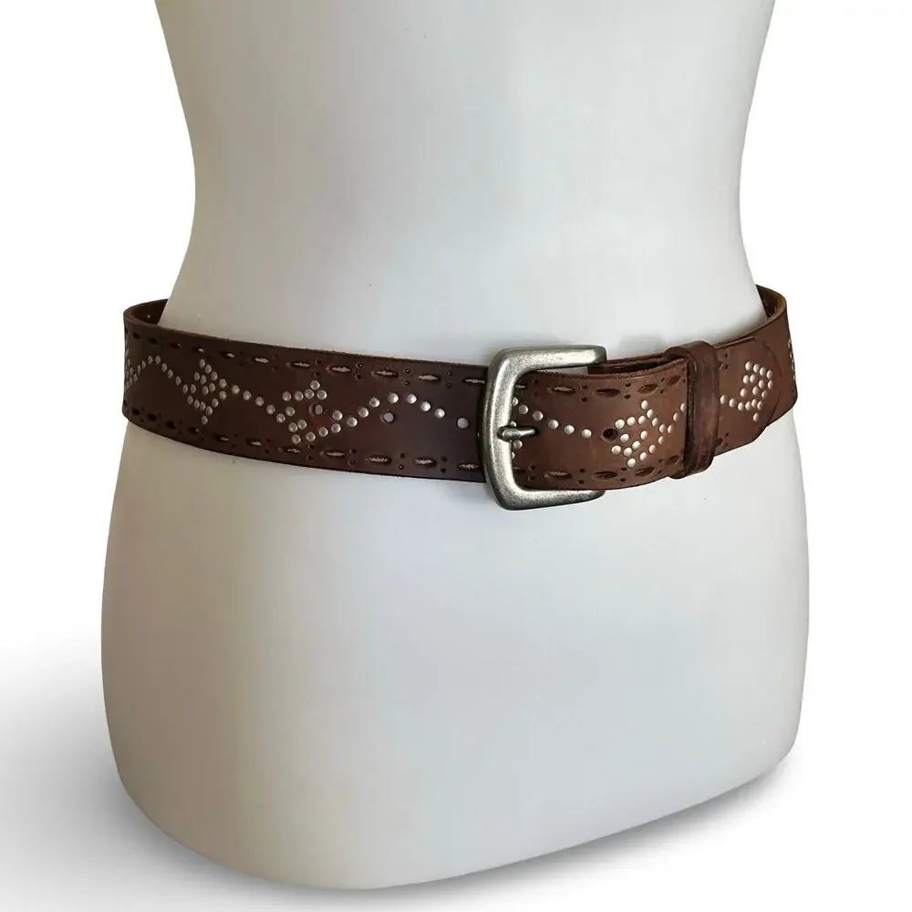 Vintage Gap Genuine Leather Studded Belt - Size M
